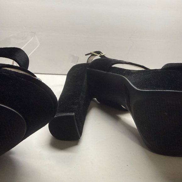 Qupid black suede slingback block heels - Picture 7 of 7